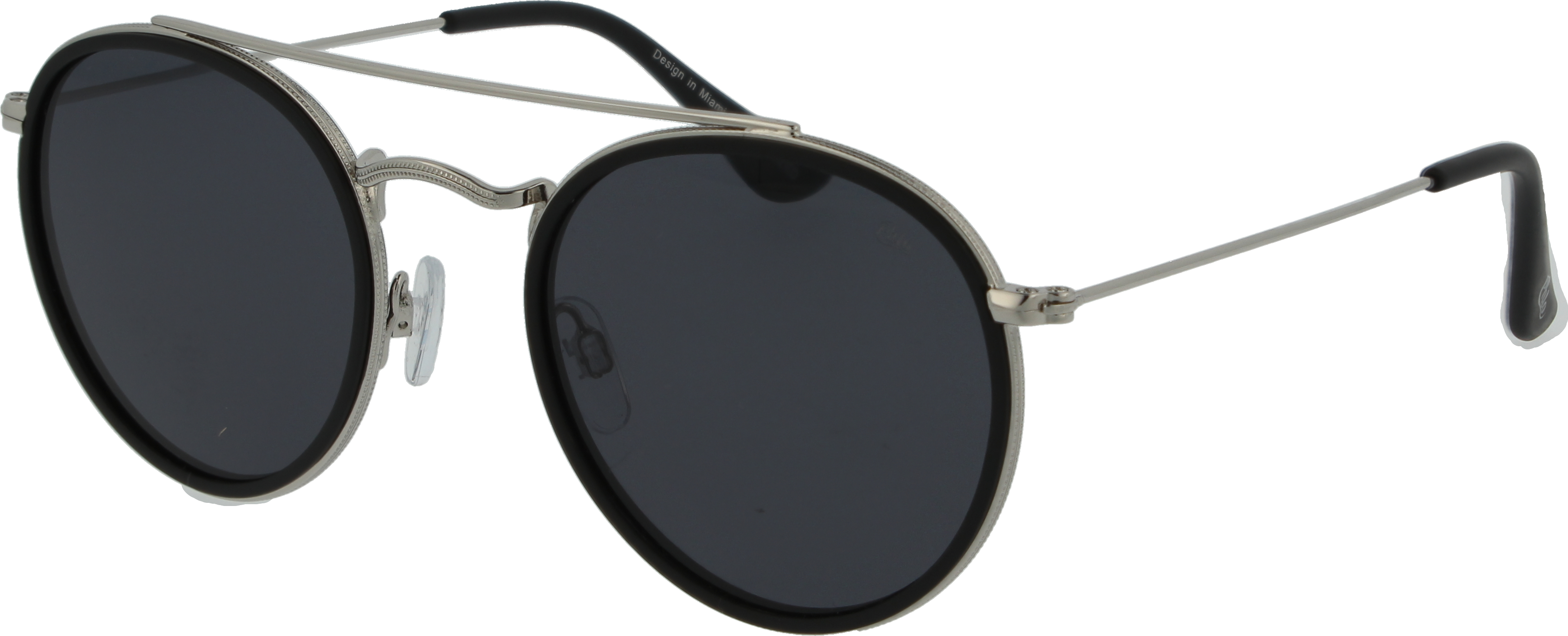 Round Black Statement Sunglasses with White Lettering Womens Wizard Round Circle Lens Plastic Mod Fashion  main image 3